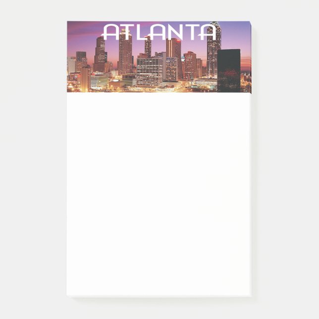 Notas Post-it® Atlanta, ciudad de Georgia, horizonte por la noche (Anverso)