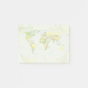 Notas Post-it® Atlas del País del Mapa Mundial