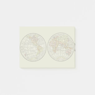 Notas Post-it® Atlas Mundial del Mapa de Viajes de la Tierra 1916