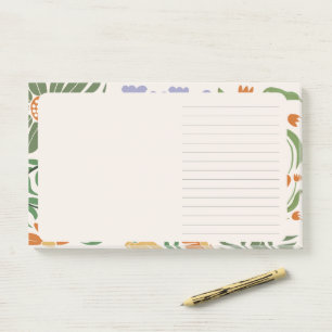 Notas Post-it® Atractivo fondo rosa bonito con Moda floral