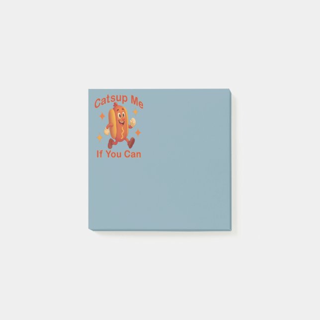 Notas Post-it® Atrápenme Si Puedes Comer Perro Caliente - Ketchup (Anverso)