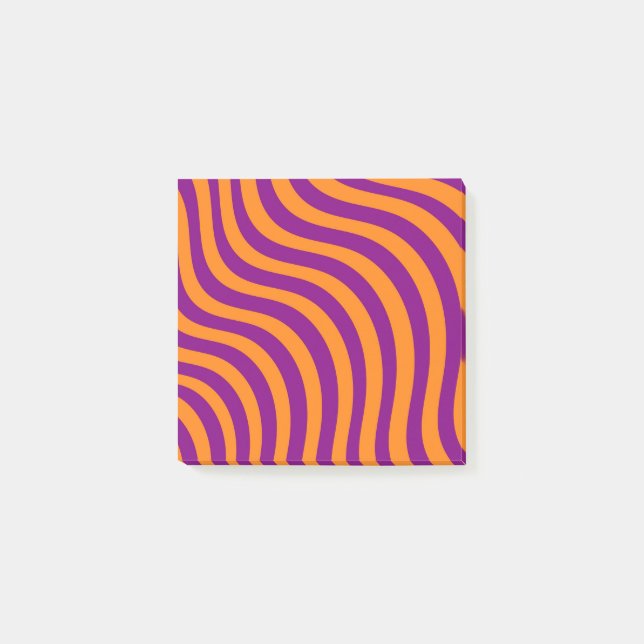 Notas Post-it® Audaz Naranja Purple Zebra Stripe Vibrante Minimal (Anverso)