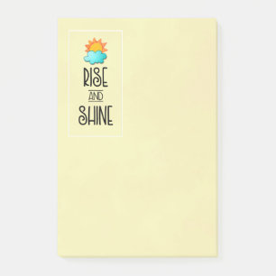 Notas Post-it® Aumentar y brillar la tipografía con sol y nube