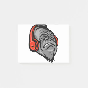 Notas Post-it® Auriculares de gorila La Montaña Grande Face, Gori