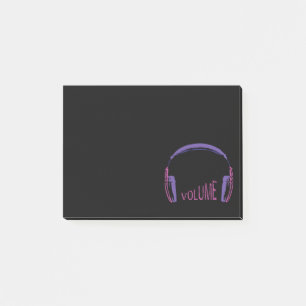 Notas Post-it® Auriculares Subir volumen