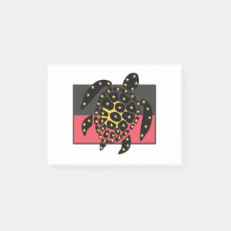 Notas Post-it® Australian Aboriginal Flag And Sea Turtle
