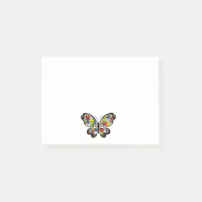 Notas Post-it® Autism Awareness Butterfly (Anverso)