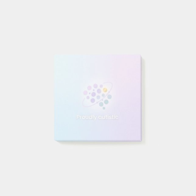 Notas Post-it® Autism Awareness Office School | Proudly Autistic  (Anverso)