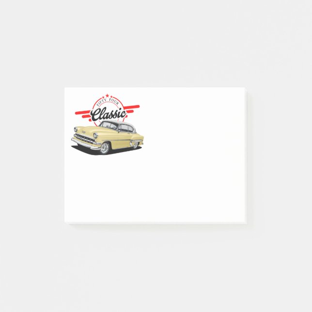 Notas Post-it® Auto clásico amarillo (Anverso)