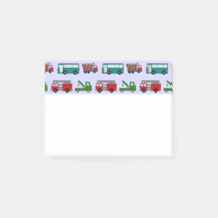 Notas Post-it® Autos, camiones, autobuses