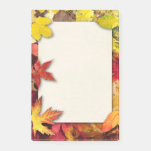 Autumn Leaves Post It Notes