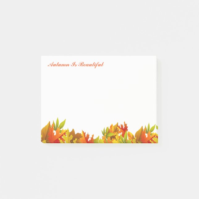 Notas Post-it® Autumn Post Notes-Autumn Is Beautiful (Anverso)