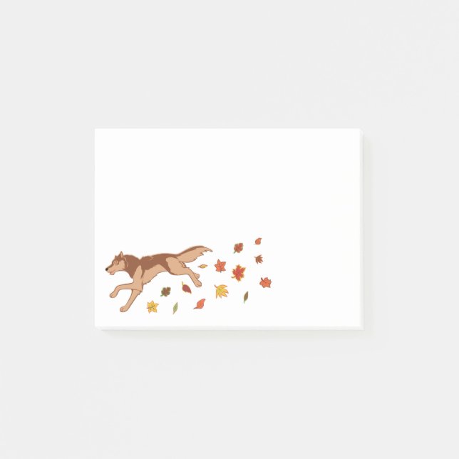 Notas Post-it® Autumn Wolf (Anverso)