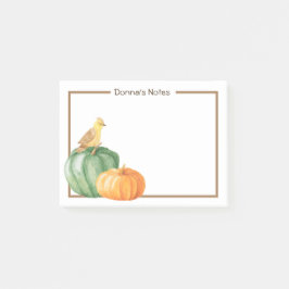 Notas Post-it® Ave Amarillo Dorado Con Calabazas