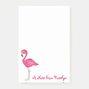 Notas Post-it® Ave de la isla tropical del flamenco rosa personal
