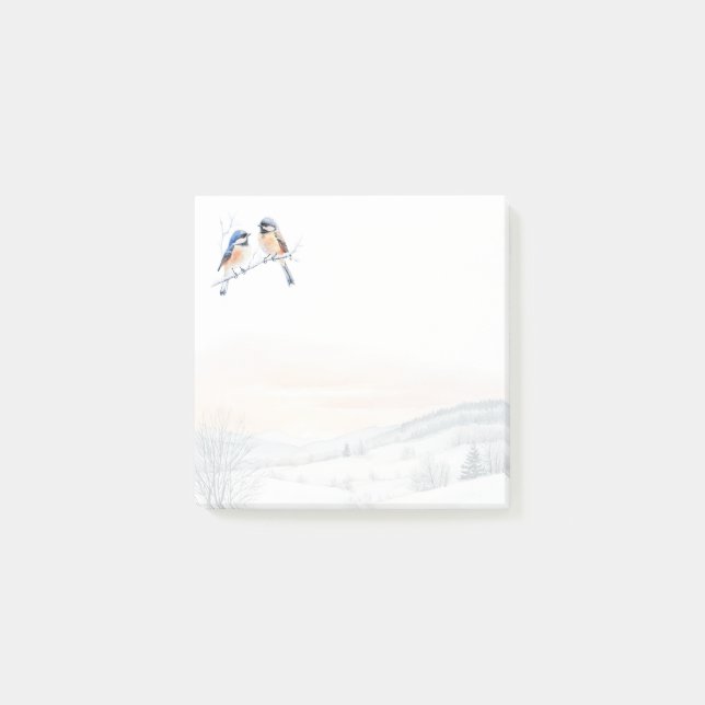 Notas Post-it® Ave de pollo en Navidades de invierno (Anverso)