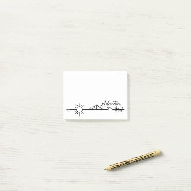 Notas Post-it® Aventura en las montañas (Escritorio)