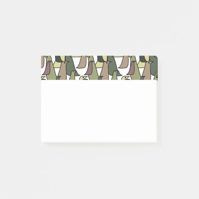Notas Post-it® Aves de camuflaje (Anverso)