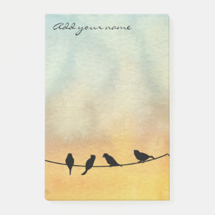 Notas Post-it® Aves en un alambre