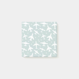 Notas Post-it® Avión azul y blanco