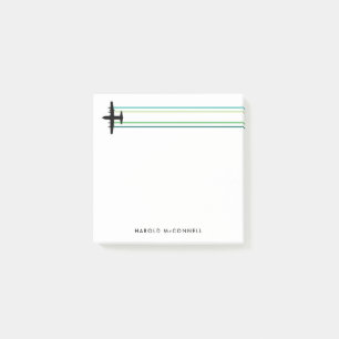 Notas Post-it® Avión C-130 Hércules Personalizar a rayas Notepad