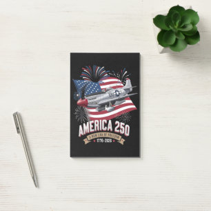 Notas Post-it® Avión del 250 Aniversario de América