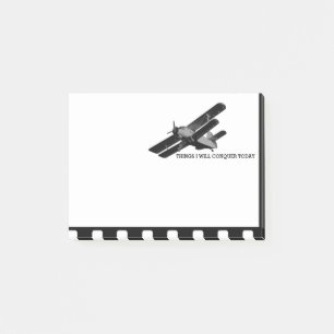 Notas Post-it® Avión, nuevos horizontes, motivación (oficina a