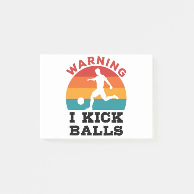 Notas Post-it® Aviso de Kickball I Kick Balls (Anverso)