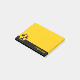 Notas Post-it® Aviso de radiactividad