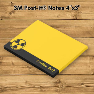 Notas Post-it® Aviso de radiactividad
