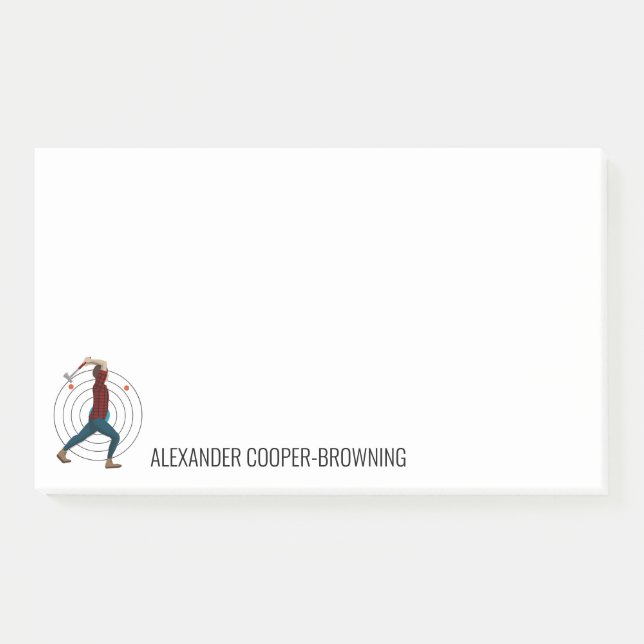 Notas Post-it® Ax Throwing (Anverso)