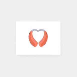 Notas Post-it® Ayuda para la audición en forma de corazón