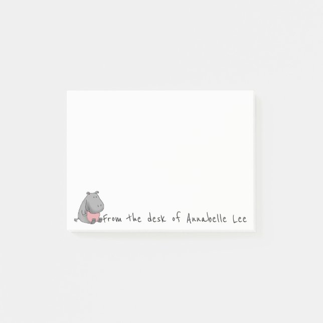 Notas Post-it® Ayudante del hipopótamo (Anverso)