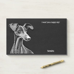Notas Post-it® Azawakh Abstract Art Dog Name
