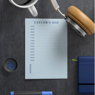 Notas Post-it® Azul 7 AM - 7 PM Planificación diaria
