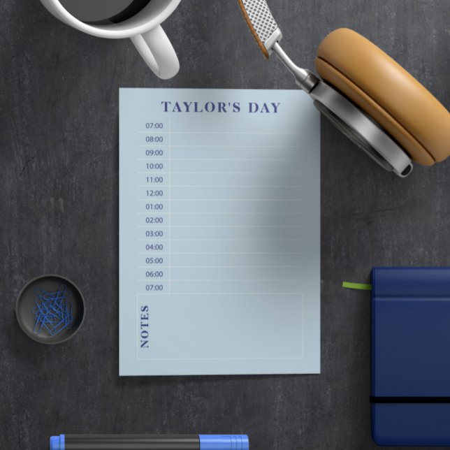 Notas Post-it® Azul 7 AM - 7 PM Planificación diaria (Subido por el creador)