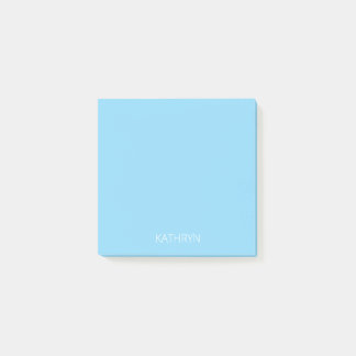 Notas Post-it® azul bebé sólido personalizado