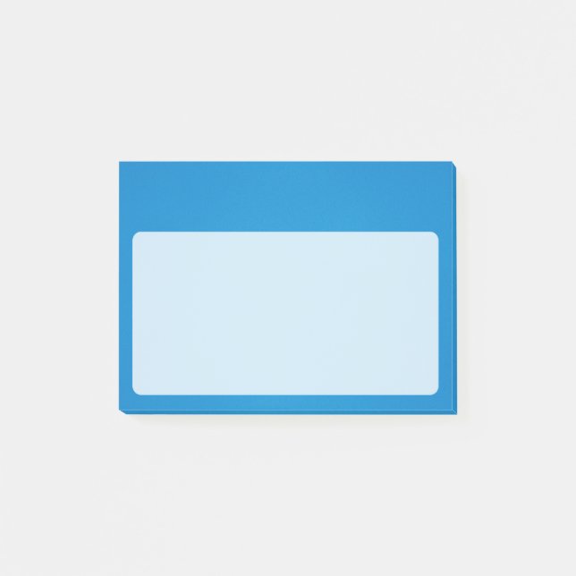 Notas Post-it® Azul ceruleano brillante con textura de grano (Anverso)