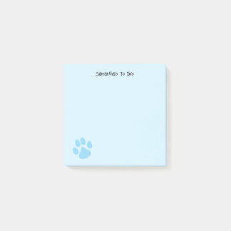 Notas Post-it® Azul claro Hermosa Huella de Garra Personalizable