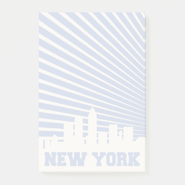 Notas Post-it® Azul de New York City (Anverso)