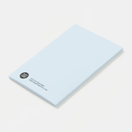 Notas Post-it® Azul del logotipo de Custom Your Company