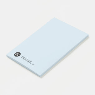 Notas Post-it® Azul del logotipo de Custom Your Company