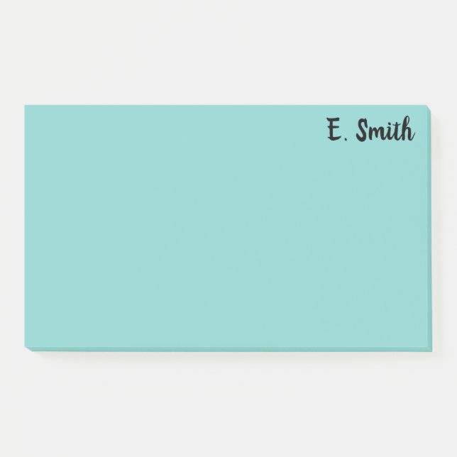Notas Post-it® Azul grande personalizado (Anverso)