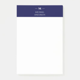 Notas Post-it® Azul marino minimalista