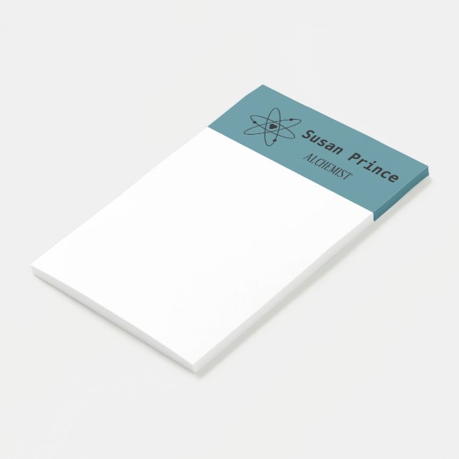Notas Post-it® azul minimalista (En perspectiva)