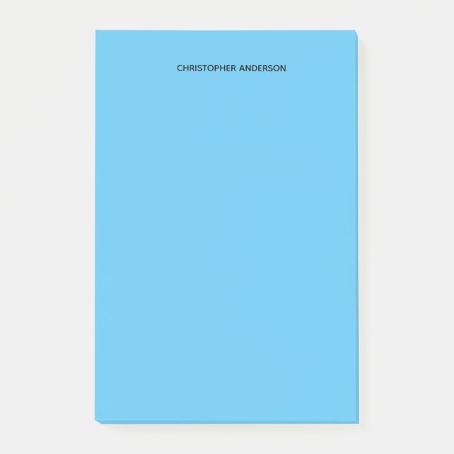Notas Post-it® Azul personalizado (Anverso)