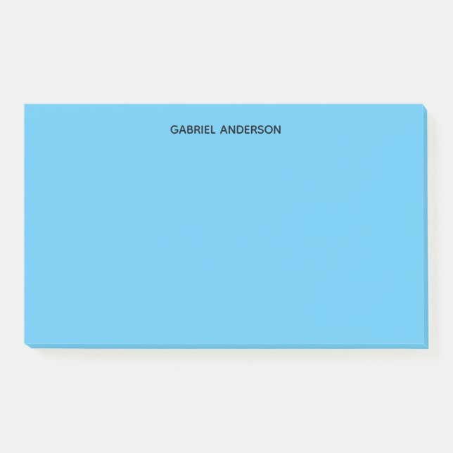 Notas Post-it® Azul personalizado (Anverso)