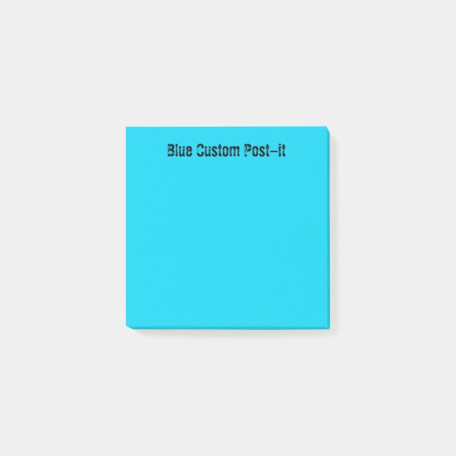 Notas Post-it® Azul personalizado (Anverso)