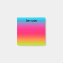 Notas Post-it® Azul, rosa y verde/amarillo Personalizado