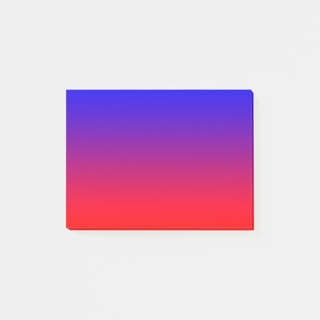 Notas Post-it® Azul simple al rojo (Anverso)